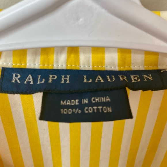 Ralph Lauren Yellow Stripped Midi Dress - Picture 4 of 10